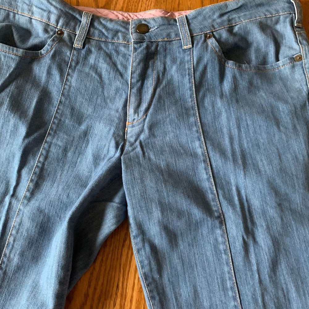 "Stella McCartney" wide leg, bell. bottom jeans, 30. Like New! - Picture 9 of 11